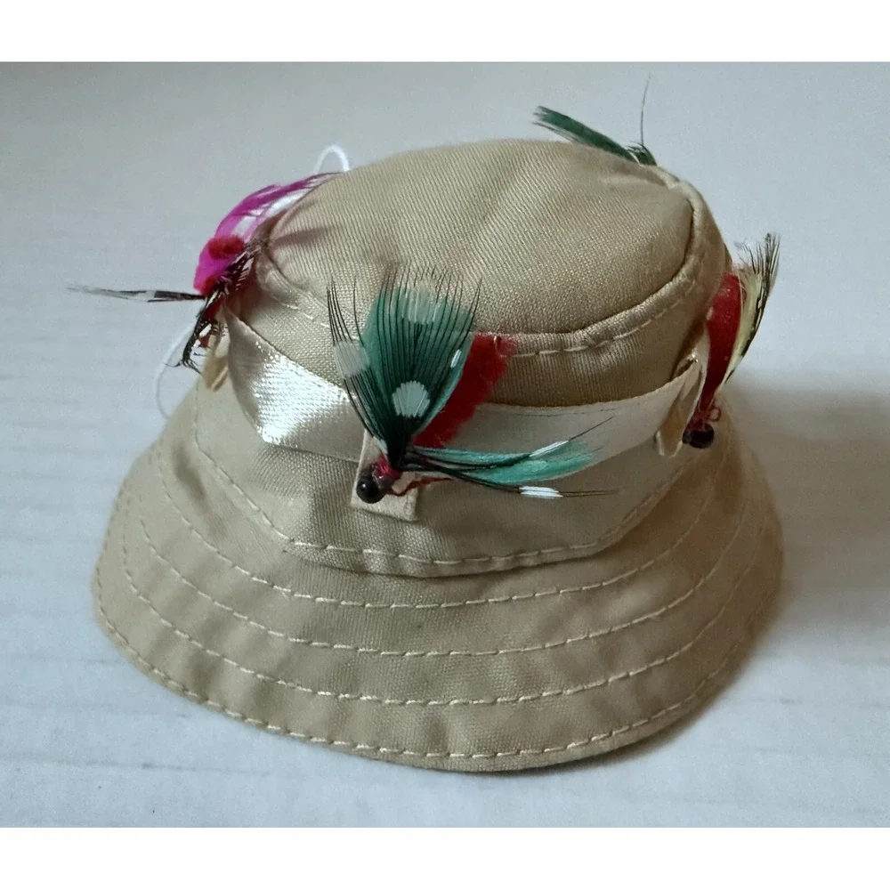 Fly Fishing Vest &‎ Hat - Christmas Ornaments - Lot of 2